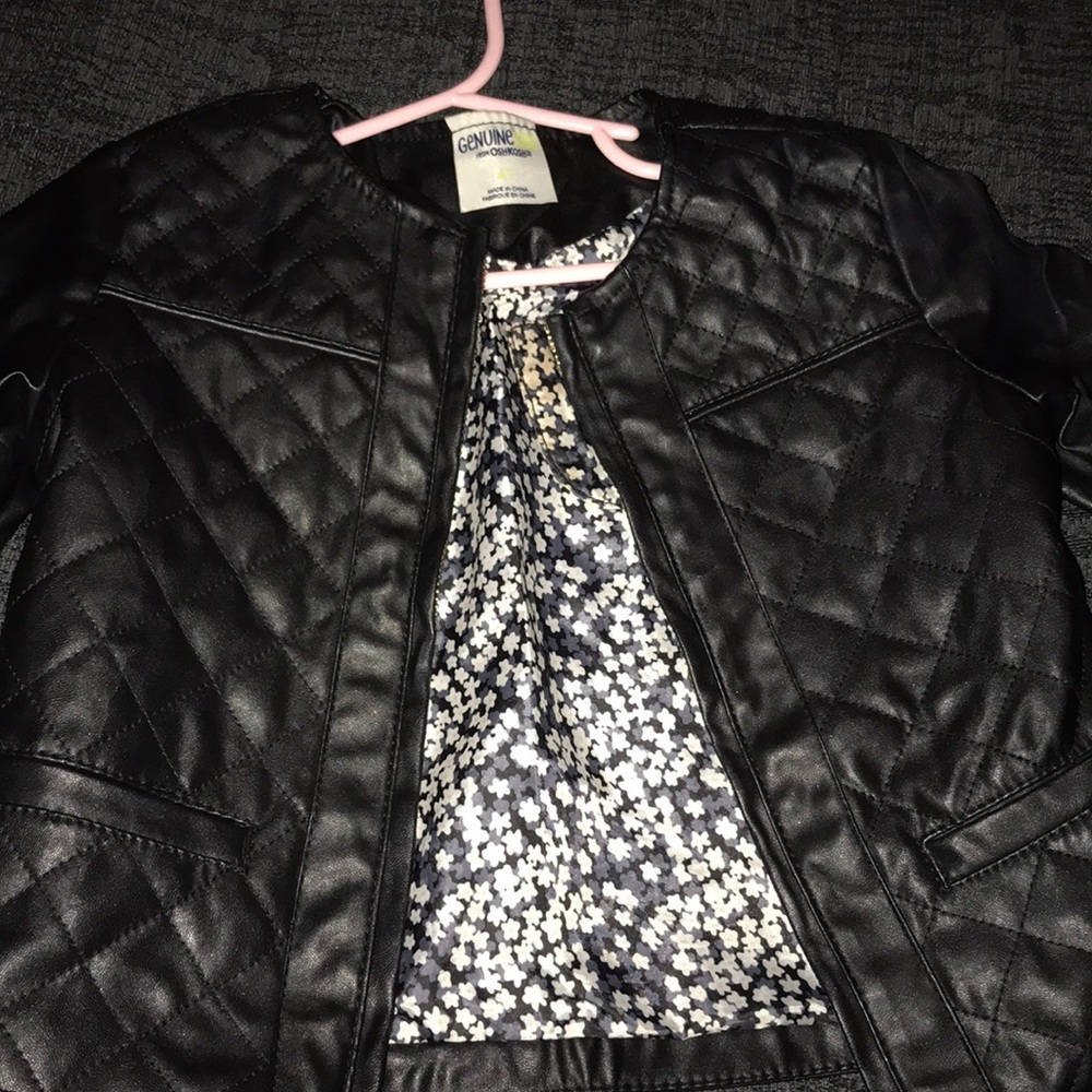 Girls size 4t leather jacket